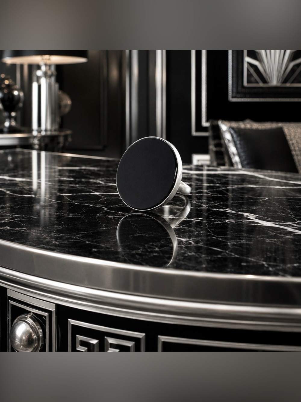 7 7.5 8 Handmade Ring Black Onyx Gem Solid 925 Sterling Silver Gemstone Fine Art